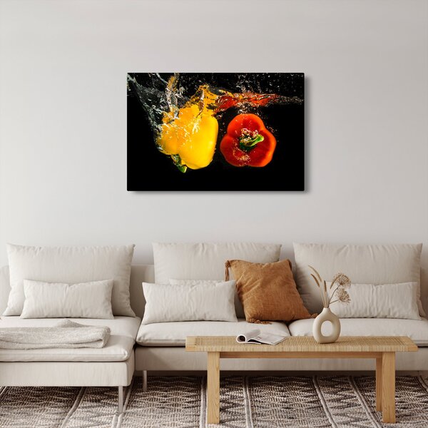 Kép - paprika a vízben (90x60 cm)