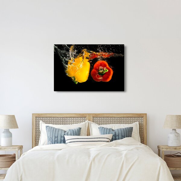 Kép - paprika a vízben (90x60 cm)