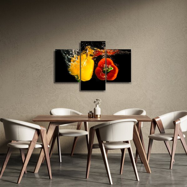 Kép - paprika a vízben (90x60 cm)