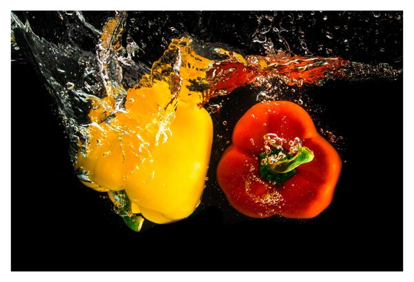 Kép - paprika a vízben (90x60 cm)
