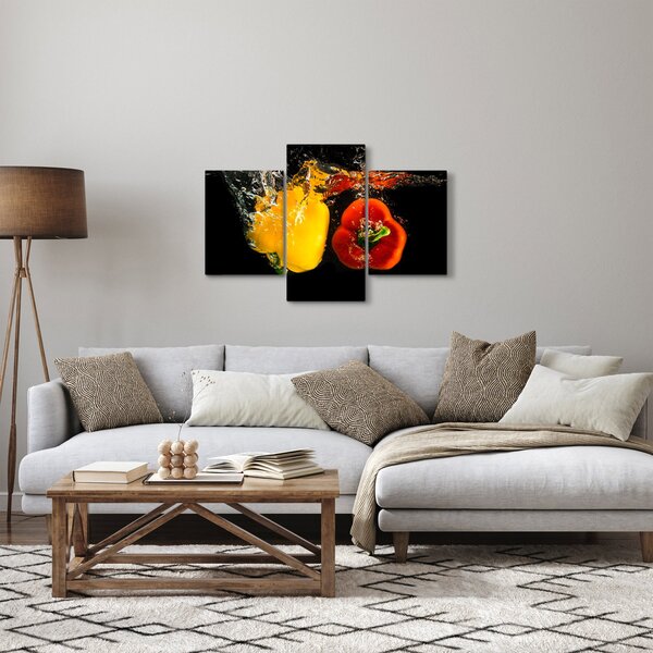 Kép - paprika a vízben (90x60 cm)