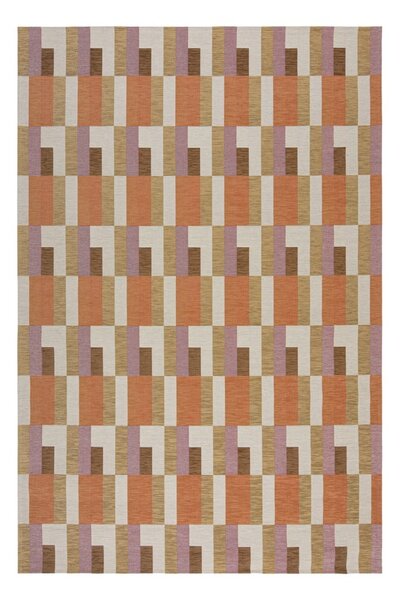 Narancssárga-natúr színű szőnyeg 120x170 cm Riley Block Geo – Flair Rugs