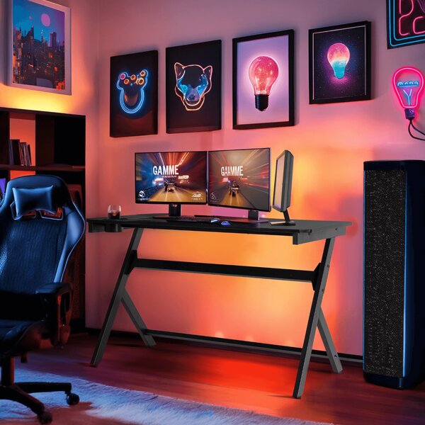 BLECK gamer íróasztal 120 cm, fekete