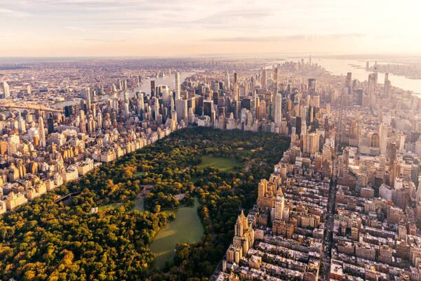 Művészeti fotózás Aerial view of New York City, Alexander Spatari, (40 x 26.7 cm)