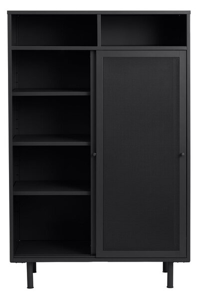 Fekete fém szekrény tolóajtóval 90x140x40 cm Veep – Unique Furniture