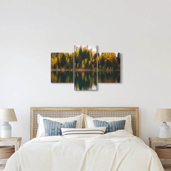 Erdei tó képe (90x60 cm)