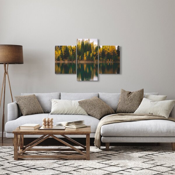 Erdei tó képe (90x60 cm)