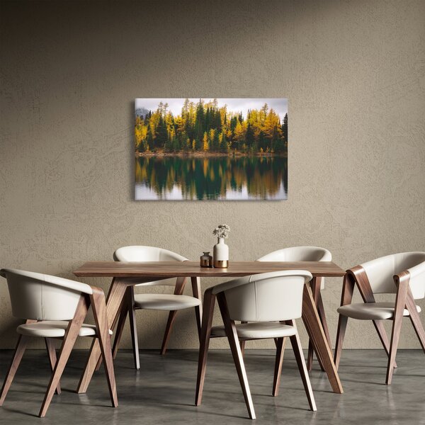 Erdei tó képe (90x60 cm)