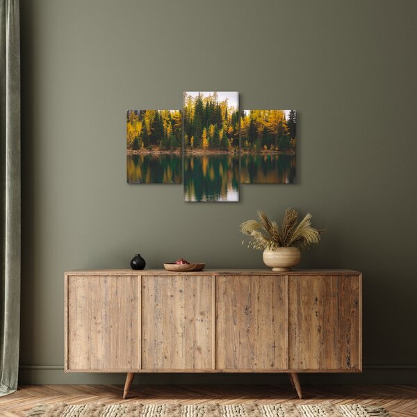 Erdei tó képe (90x60 cm)