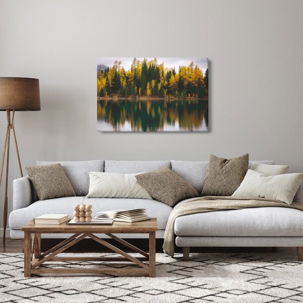 Erdei tó képe (90x60 cm)