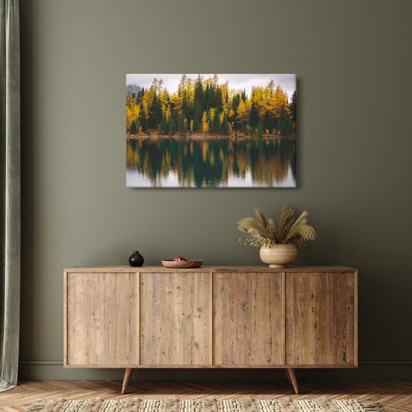 Erdei tó képe (90x60 cm)