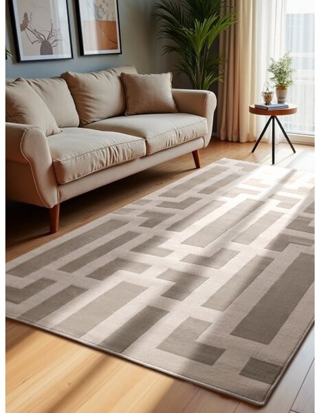 Szürke-krémszínű szőnyeg 120x170 cm Perles Onyx – Elle Decoration