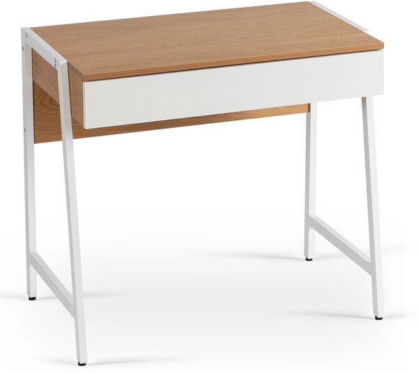 MORI íróasztal 84 cm tölgy/fehér