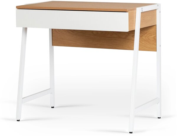 MORI íróasztal 84 cm tölgy/fehér
