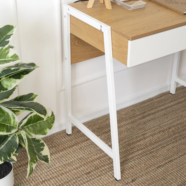MORI íróasztal 84 cm tölgy/fehér