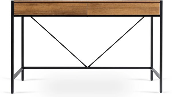 ALLY íróasztal 123 cm, dió/fekete