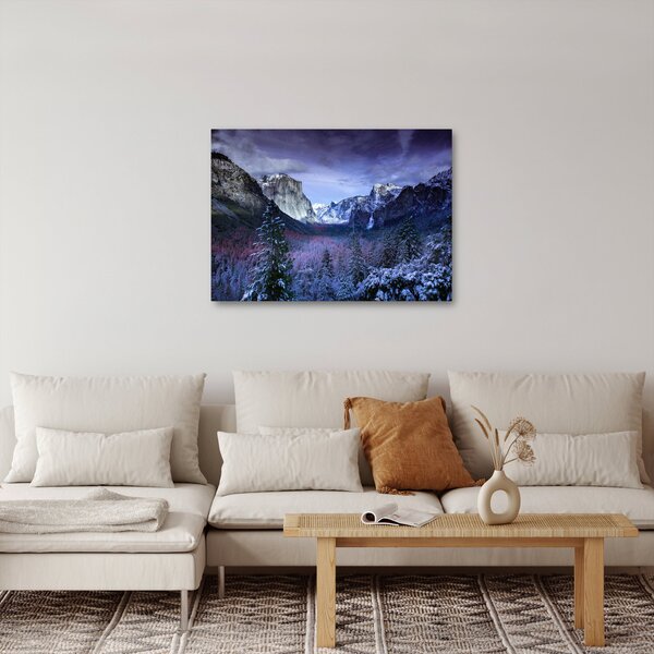 Téli hegyi tájkép (70x50 cm)