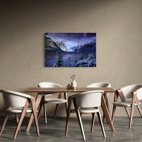 Téli hegyi tájkép (90x60 cm)