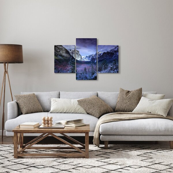 Téli hegyi tájkép (90x60 cm)