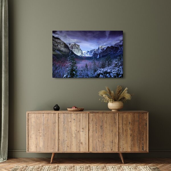 Téli hegyi tájkép (90x60 cm)
