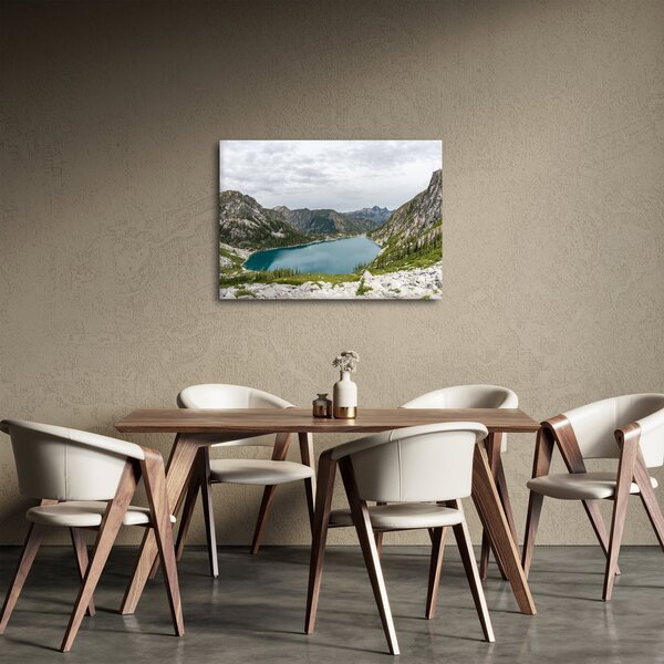 A hegyekben lévő tó képe (70x50 cm)