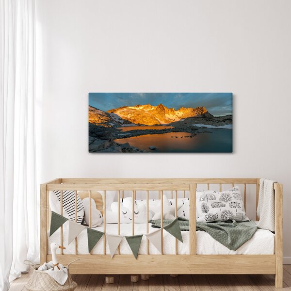 Egy hegyvidéki táj képe (120x50 cm)