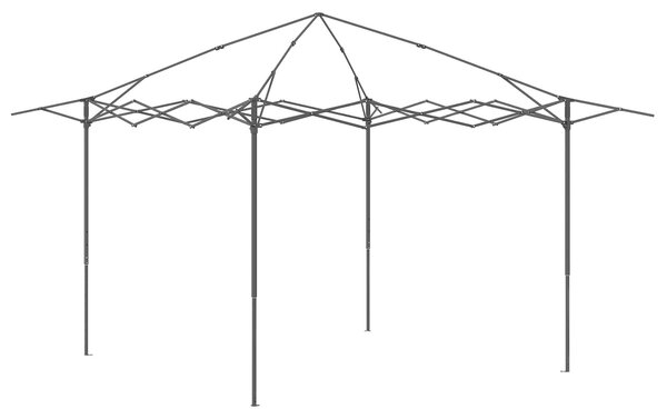 VidaXL Pavilon Oldalfal Nélkül 2,6 x 2,6 m Krém és barna