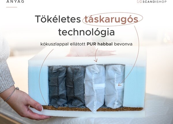 Kókuszmatrac COCO MAXI 20 cm 90 x 200 cm Matracvédő: Matracvédő nélkül