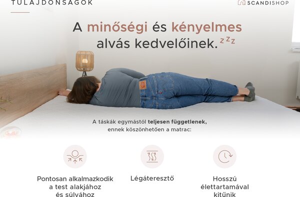 Kókuszmatrac COCO MAXI 20 cm 90 x 200 cm Matracvédő: Matracvédő nélkül