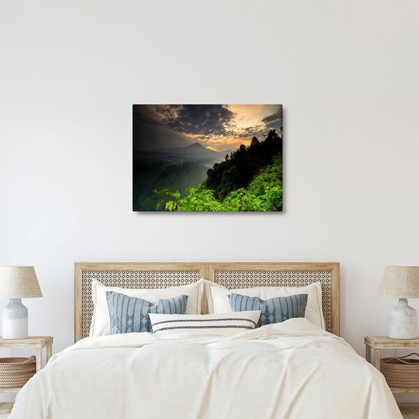 Kép - zöld hegyvidéki táj (70x50 cm)
