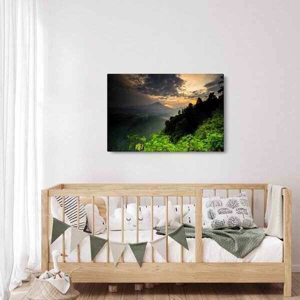 Kép - zöld hegyvidéki táj (90x60 cm)