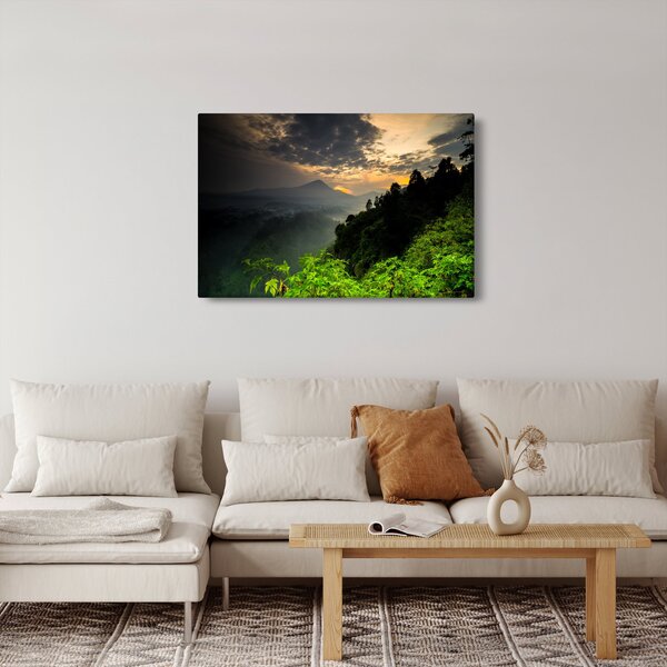 Kép - zöld hegyvidéki táj (90x60 cm)