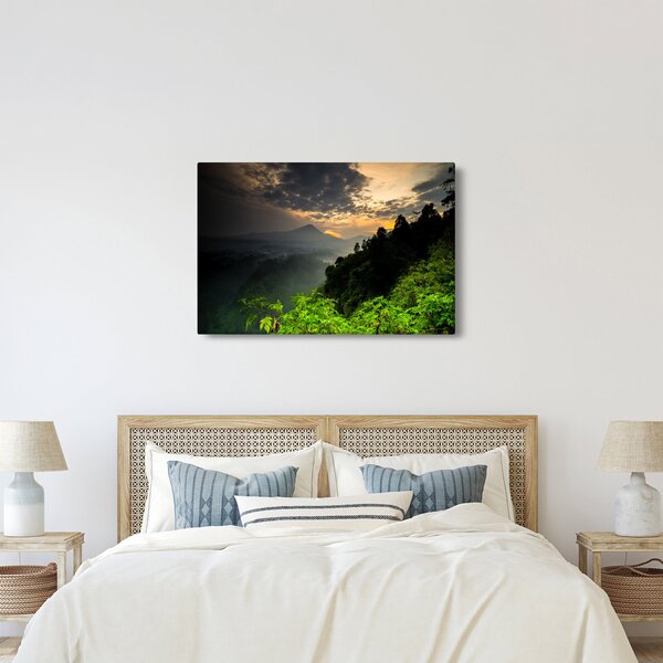 Kép - zöld hegyvidéki táj (90x60 cm)