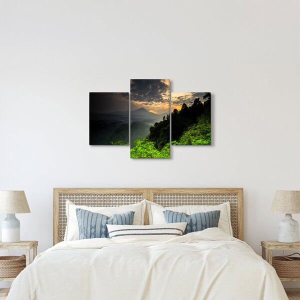 Kép - zöld hegyvidéki táj (90x60 cm)