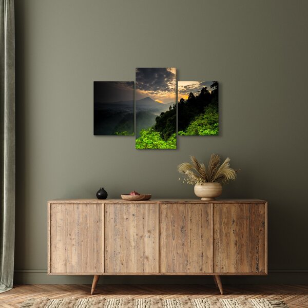 Kép - zöld hegyvidéki táj (90x60 cm)
