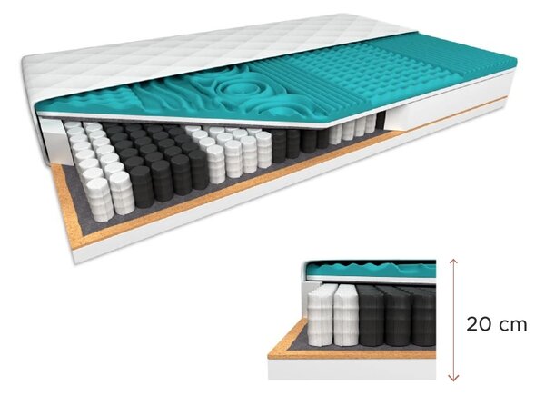 Kókuszmatrac COCO MAXI 20 cm 140 x 200 cm Matracvédő: Matracvédő nélkül