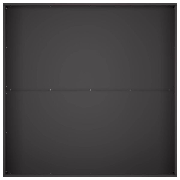 VidaXL Kerti cserép 2 db Fekete 80 x 80 x 20 cm Hidegen hengerelt acél