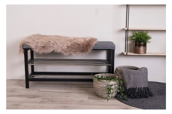 Barna szintetikus szőrme szőnyeg 50x85 cm – House Nordic