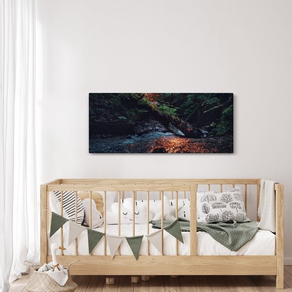 Hegyi folyó képe (120x50 cm)