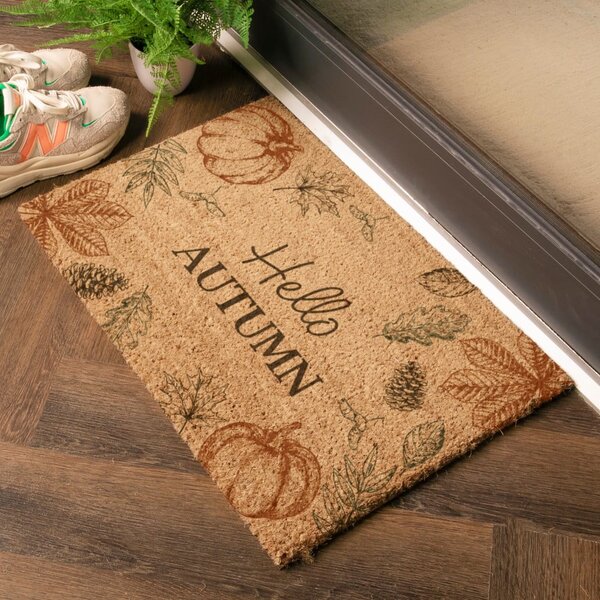 Kókuszrost lábtörlő 40x60 cm Hello Autumn – Artsy Doormats
