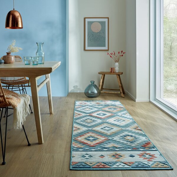 Kék kültéri futószőnyeg 80x230 cm Avery Blue – Flair Rugs