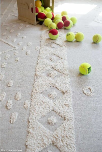 Fehér mosható kézi szövésű pamut szőnyeg 170x240 cm Tribu Natural – Lorena Canals