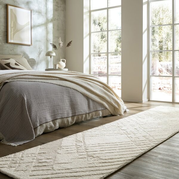 Krémszínű futószőnyeg 80x300 cm Remy – Flair Rugs
