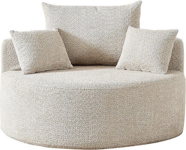 Staronce extra széles, váz nélküli habfotel, vákuumcsomagolt, bézs, 127 cm