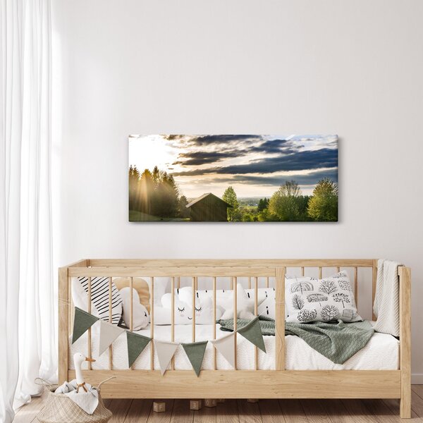 Erdei kunyhó képe (120x50 cm)