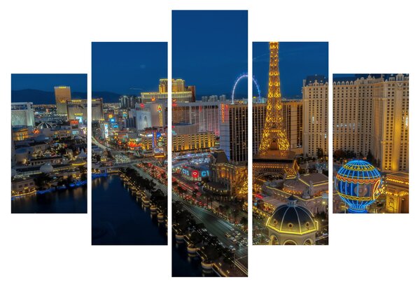 Éjszakai Las Vegas-i kép (150x105 cm)
