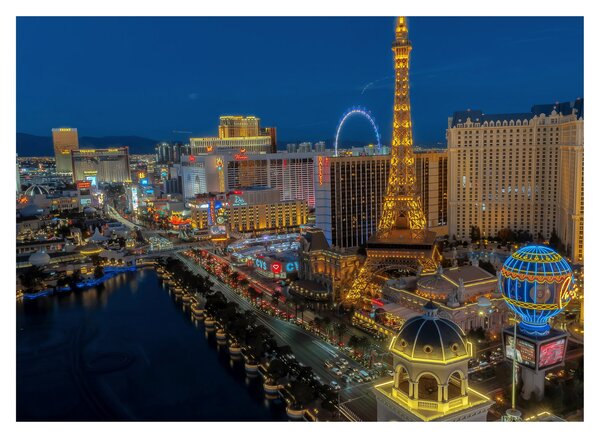 Éjszakai Las Vegas-i kép (70x50 cm)