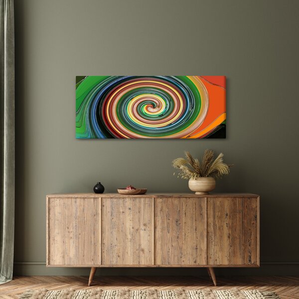 Absztrakt kép - színes spirál (120x50 cm)