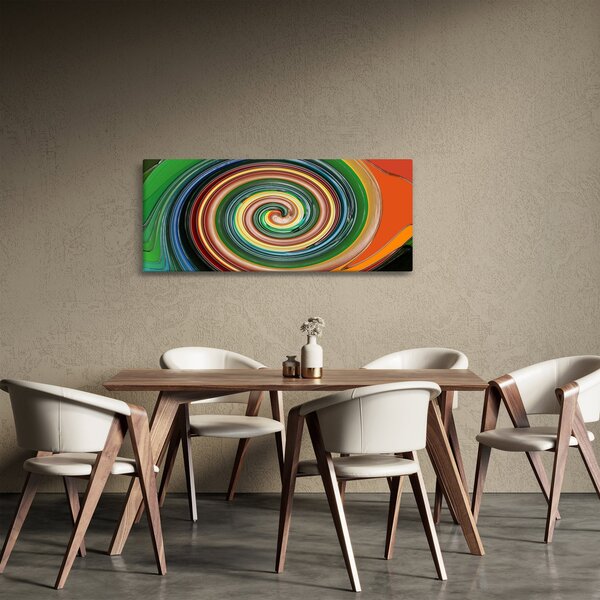 Absztrakt kép - színes spirál (120x50 cm)