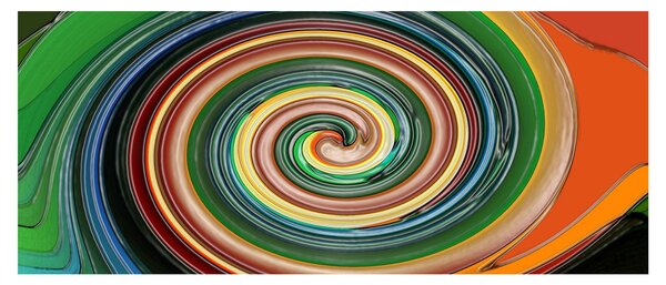 Absztrakt kép - színes spirál (120x50 cm)